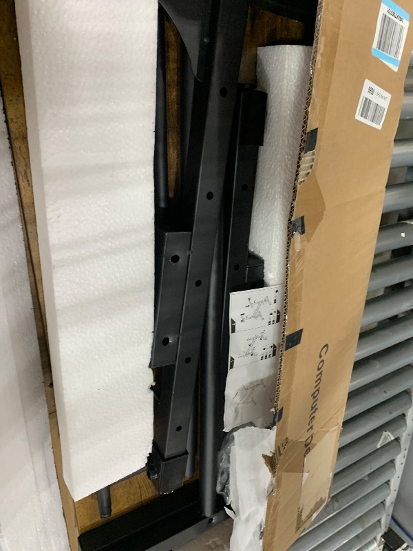 Photo 1 of ( For parts,missing screws) Standing Desk Adjustable Height, Mobile Stand Up Desks with Wheels Small Computer Desks Rolling Desk, Portable Laptop Desks Rustic Standing Table Sit Stand Home Office Desks 16"x31.5" Height 27"-43.5"