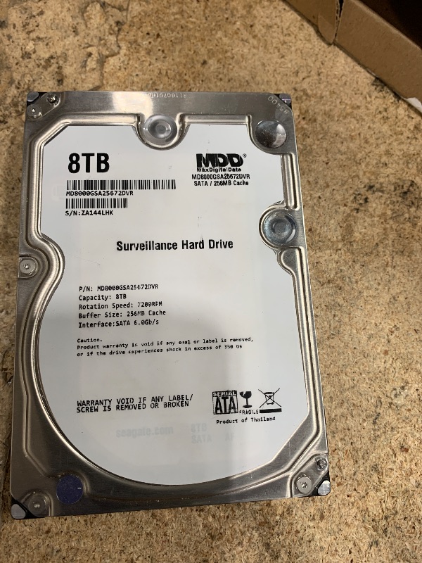 Photo 1 of **NEEDS TO BE INITIALIZED&FORMATTED** Seagate Skyhawk AI 8TB Video Internal Hard Drive HDD – 3.5 Inch SATA 6Gb/s 256MB Cache for DVR NVR Security Camera System with in-house Rescue Services (ST8000VEZ01)