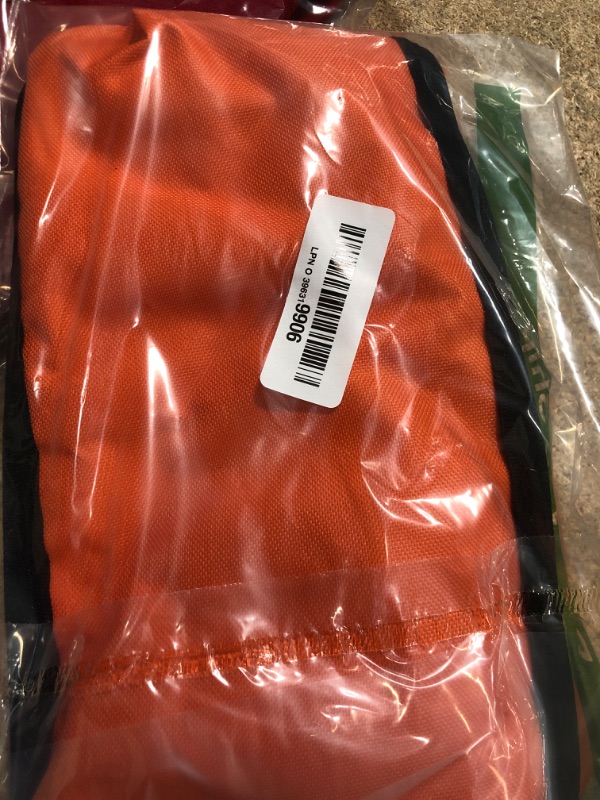 Photo 1 of 2 in 1 Lightweight Collapsible Shopping Cart, Folding Cart with Wheels, Reusable Grocery Bags, Travel Bag for Women or Men, Home, Kitchen (Orange)