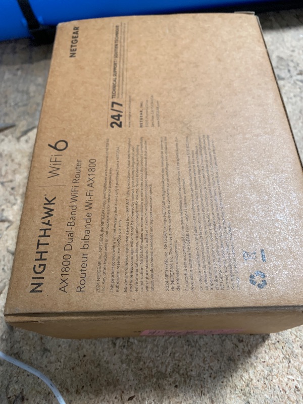 Photo 1 of *NEEDS POWER CORD* NETGEAR WiFi 6 Router (R6700AXv3) – Security Features, AX1800 Wireless Speed (Up to 1.8 Gbps) - Covers up to 1,500 sq. ft., 20 Devices