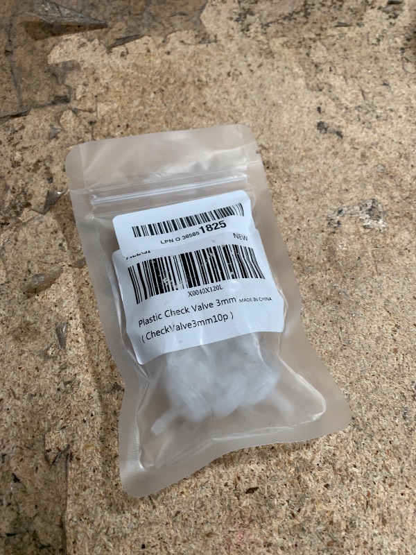 Photo 1 of 10 Pack 1/8 inch Plastic Check Valve, One Way Barb Hose Inline Non Return For Fuel, Oil, Water, Air (1/8 inch)