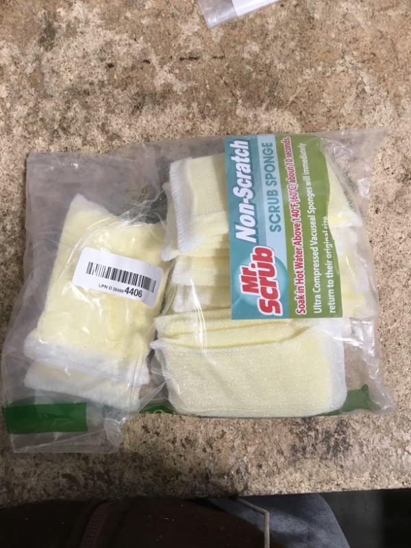 Photo 1 of Mr. Scrub All-Purpose Sponges, Non Scratch, for Washing and Cleaning Dishes, Premium Scrub and Scrubbers, 12 Pads, Ideal for Kitchen, Bathroom