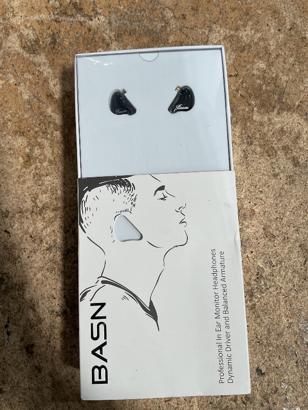 Photo 1 of BASN Bmaster 2-Pin Triple Drivers in Ear Monitor Headphone with Two Detachable Cables Fit in Ear Suitable for Audio Engineer, Musician (Black)