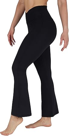 Photo 1 of **Pic for reference color is olive green***Yogalicious Womens High Waisted Flare Legging Squat Proof Yoga Bootcut Wide Leg Crossover Pant