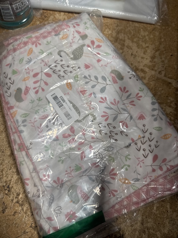 Photo 1 of Emenpy 100% Cotton Crib Bedding Set for Baby Boys Girls,3 Pcs Baby Bed Linen Include Duvet Cover,Fitted Sheet,Pillowcase,Nursery Decoration,No Filler(Pink)