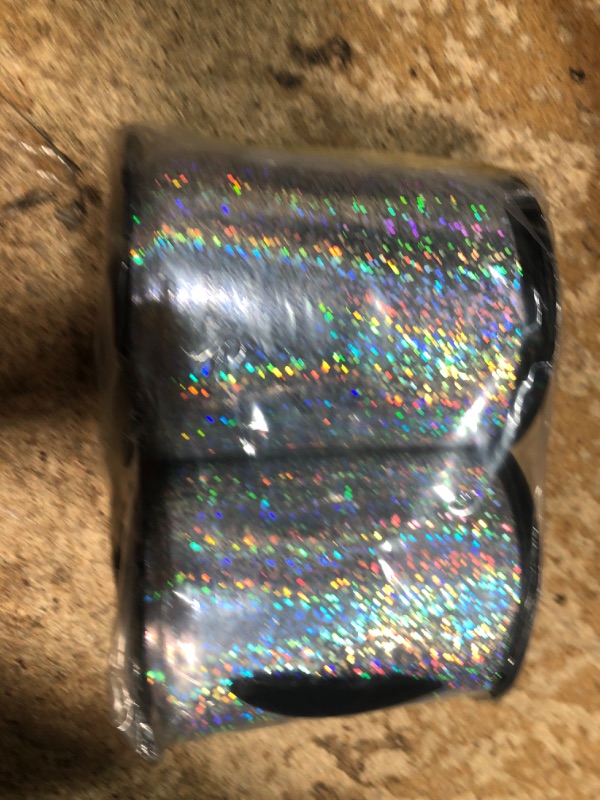 Photo 1 of 2 Rolls 1000 Yards Laser Silver Curling Ribbons for Gift Wrapping Metallic Shiny Curly for Balloon String, Glittery Flower Bouquet Ribbon Iridescent Laser Ribbon for Craft Christmas Party