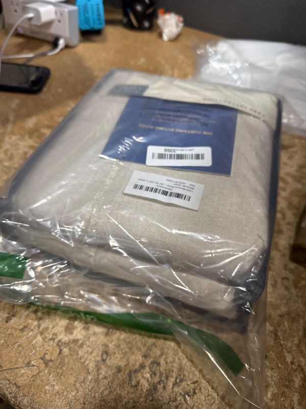 Photo 1 of 100% Blackout Shield Linen Blackout Curtains for Bedroom 84 Inches Long, Back Tab/Rod Pocket Living Room Drapes, Thermal Insulated Blackout Curtains 2 Panels Set, 50" W x 84" L, Cream