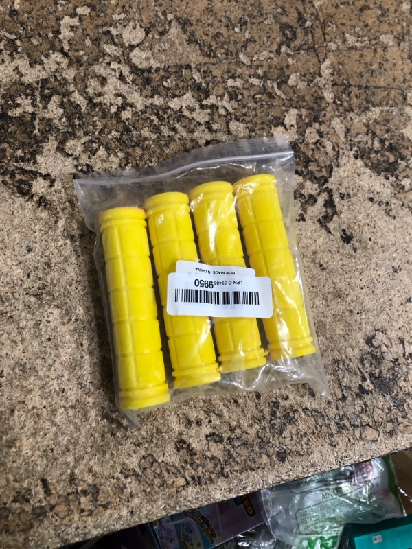 Photo 1 of 4Pcs Bike Handle Grips, Kids Non-Slip-Rubber Handlebar Specialized Replacement Grips, for Beach Cruiser Razor Scooter Foldable Mountain Bicycle Tricycle BMX