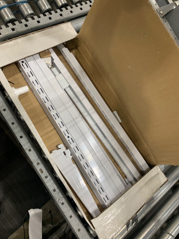 Photo 1 of Rubbermaid Configurations Custom Closet Kit 2-4 Ft. Adjustable Metal Wire Shelving White Finish Expandable Organization System Hardware Included for Home Closet/Pantry/Laundry/Mudroom