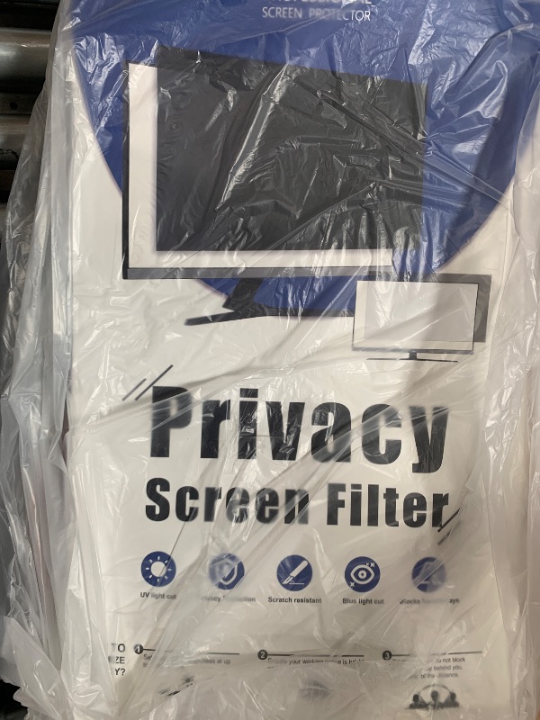 Photo 1 of [2 Pack] 22 Inch Computer Privacy Screen for 16:10 Aspect Ratio Widescreen Monitor, Eye Protection Anti Glare Blue Light Computer Monitor Privacy Filter, Removable Anti-Scratch 22in Protector Film