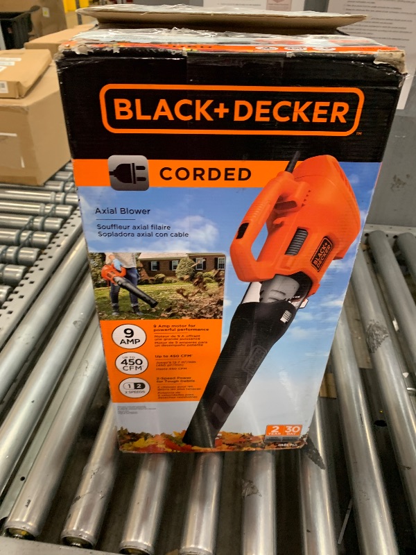 Photo 1 of ***SEE NOTES**BLACK + DECKER Electric Axial Leaf Blower (BEBL750