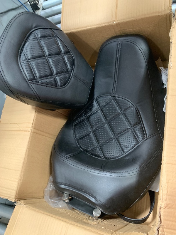 Photo 1 of ***SEE NOTES***Rich Choices Motorcycle Two Pieces 2-Up Driver Passenger Seat Low Profile Leather Seat Compatible with Harley Touring Road King Street Glide Road Glide Electra Glide CVO 2009-2023