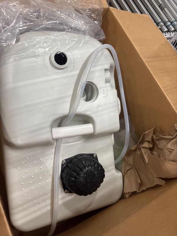 Photo 1 of SereneLife 40L RV Portable Water Tank with Metal Handle and Large Wheels, Ideal Water Storage Container for Camping and Outdoor Activities, Fresh Water or Sewage Holding Tank, Easy to Use