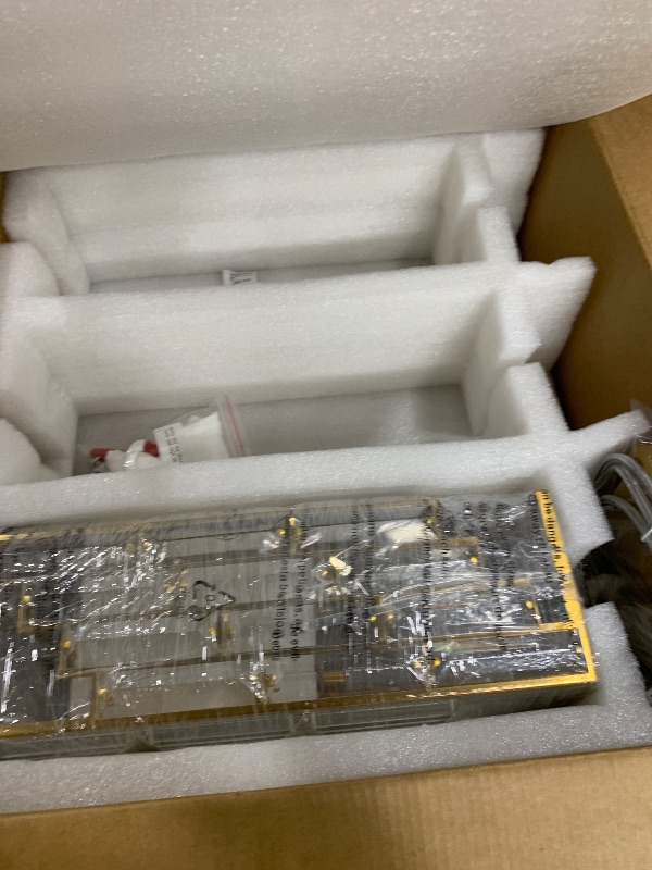 Photo 1 of (PARTIAL SET) (UNTESTED) FDPBY Gold Pendant Lighting  JoModern Pendant Light, Mini Crystal Chandeliers,Adjustable Pendant Light Fixture for Kitchen Island Dinning Room Bedroom (3 Pack)