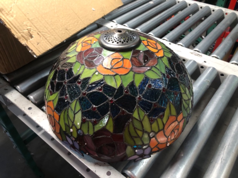 Photo 1 of ***DAMAGED - INCOMPLETE - SEE COMMENTS***
16" Creativity Tiffany Style Stained Glass Floor Lamp Vintage Rose Flower Floor Light for Bedroom Living Room Floor Lights Lighting Fixtures