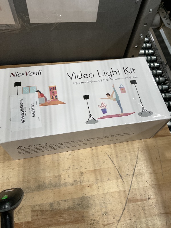 Photo 1 of 2-Pack LED Video Light Kit, NiceVeedi Studio Light, 2800-6500K Dimmable Photography Lighting Kit with Tripod Stand&Phone Holder, 73" Stream Light for Video Recording, Game Streaming, YouTube