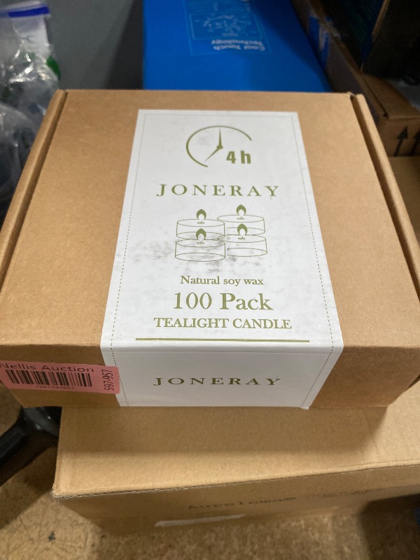 Photo 1 of 100 Pack Soy Tealight Candles - 100% Natural Soy Wax,4 Hours Long Burning,Unscented White Tea Candles Bulk for Party Centerpieces,Sabbath,Wedding