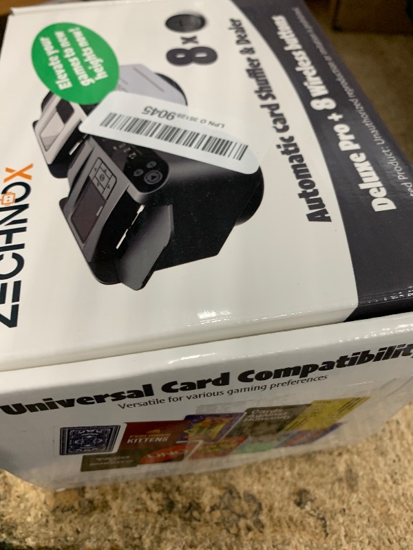 Photo 1 of 2025 New Smart 2-in-1 Automatic Card Shuffler and Dealer,Programmable Card Dealer,Card Shuffler 2 Deck,360° Rotation,Ultra Quiet,Rechargeable,Support 12 Players (Black Pro+8 remotes)