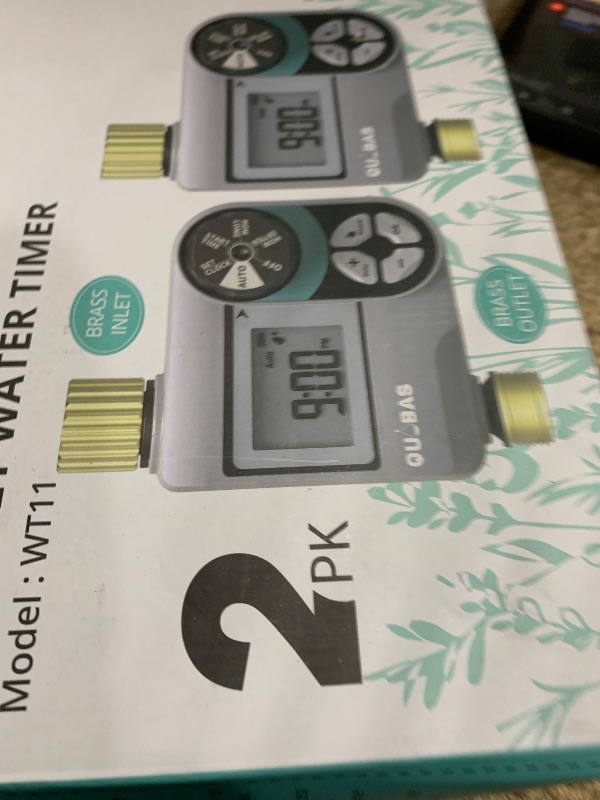 Photo 1 of [2 Pack] QUOBAS Digital Water Timer, Programmable Sprinkler Controller, Large LCD Display, Auto/Manual/Delay Modes, for Garden Hose Watering and Drip Irrigation System