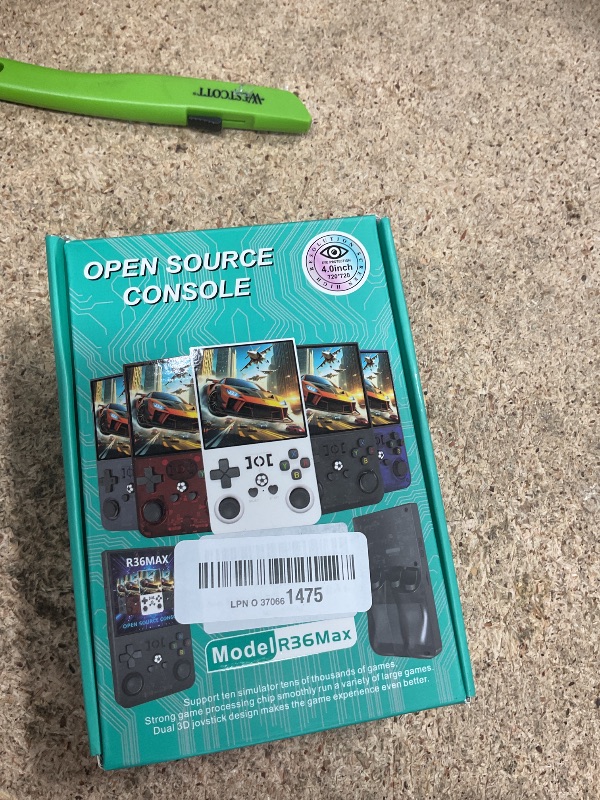 Photo 2 of R36MAX Handheld Game Console, 4.0 Inch IPS Screen Linux System 4000mAh Rechargeable Portable Pocket Arcade with 64GB TF Card, Built in 18000+ Games, Retro Video Games Player for Kids & Adults