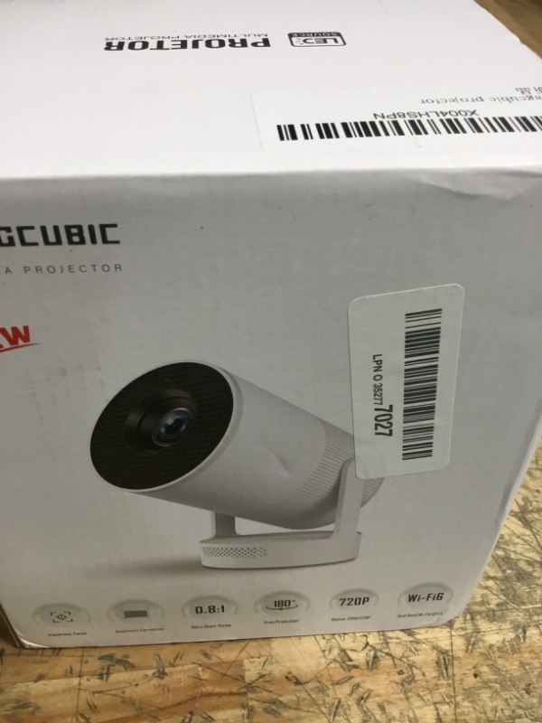 Photo 1 of ?Electric Focus?Magcubic Mini Projector 4K Support, Portable Projector with WiFi 6 and Bluetooth 5.4, Smart Proyector, 5W Soundbase Speaker, 180° Rotation for Home Theater HY300 Ultra