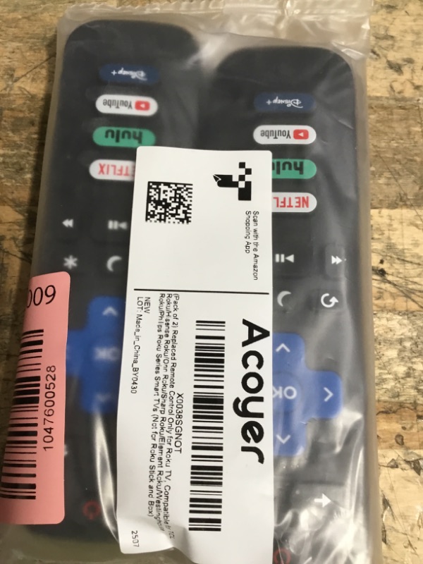 Photo 1 of (Pack of 2) Replacement-Remote-Control for Roku-TV,Compatible for TCL Roku/Hisense Roku/Onn Roku/Philips Roku Smart TVs(Not for Roku Stick and Box)