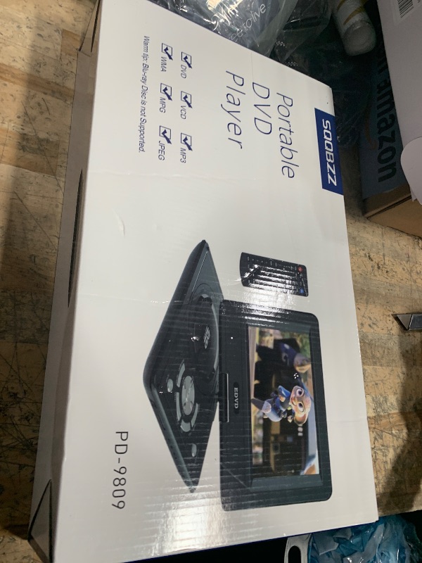 Photo 1 of 11.5" Portable DVD Player for Kids and Car, 9.5" Swivel HD Screen with 4-6 Hours Built-in Battery, Support Sync Screen to TV, Support SD Card/USB/Multiple Disc Formats (Black)