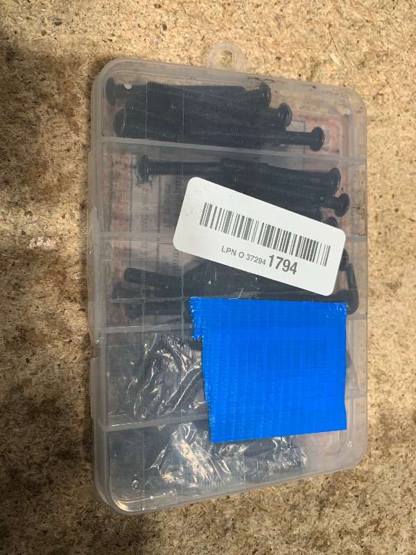 Photo 1 of 105 Pieces M5 x 30/35/40/45/50mm Button Head Socket Cap Screws Nuts Washers Set Black, Sutemribor M5 Long Screws, M5 Black Screws Nuts Washers Assortment Kit, 10.9 Grade Alloy Steel, Fully Threaded