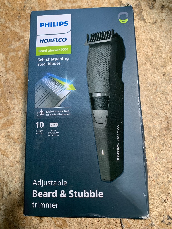 Photo 1 of Philips Norelco Beard Trimmer and Hair Clipper - Cordless Grooming, Rechargeable, Adjustable Length, Beard Trimmer and Hair Clipper - No Blade Oil Needed - BT3230/41