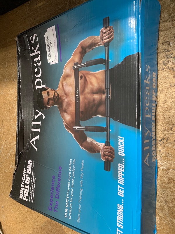 Photo 1 of ALLY PEAKS Pull Up Bar Thickened Steel Pipe Super Heavy Duty Steel Frame Upper Workout Bar| Multi-Grip Strength for Doorway | Indoor Chin-Up Bar Fitness Trainer for Home Gym Portable (silver2)