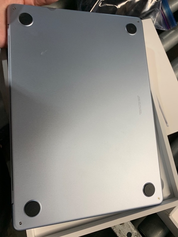 Photo 1 of ***(ITEM TURNS ON/ UNABLE TO TEST FURTHER)*** Apple 2025 MacBook Air 13-inch Laptop with M4 chip: Built for Apple Intelligence, 13.6-inch Liquid Retina Display, 16GB Unified Memory, 256GB SSD Storage, 12MP Center Stage Camera, Touch ID; Sky Blue