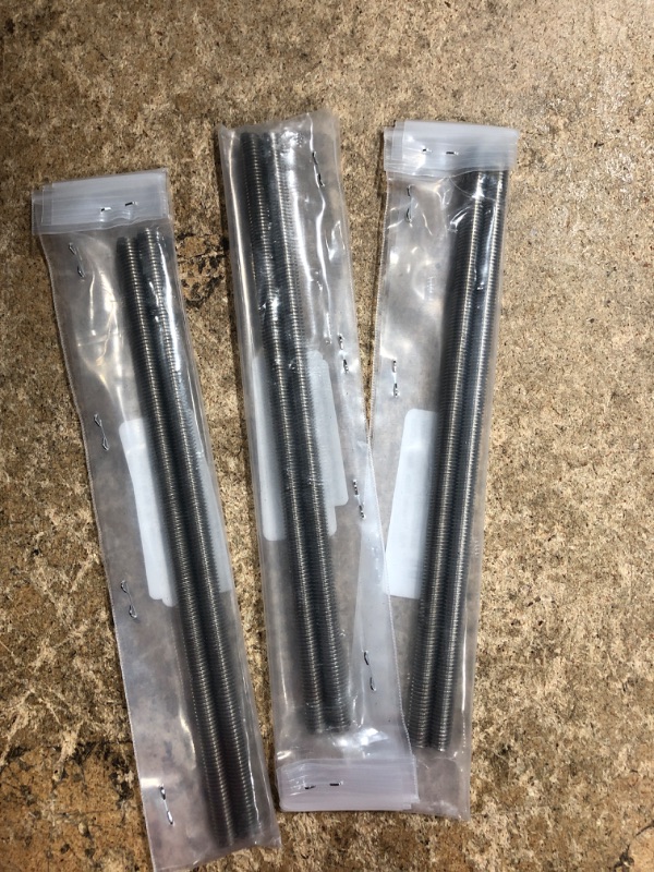 Photo 1 of  3 Sets of 2 of 2M8-1.25 x 200mm Fully Threaded Rod Studs, 18-8 Stainless Steel 304 Long Threaded Screws, Right Hand Threads