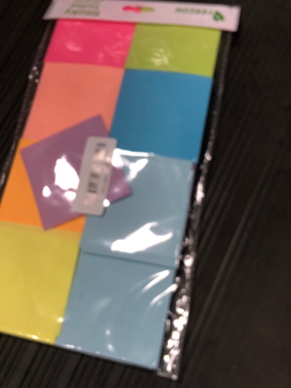 Photo 1 of (8 Pads) Pop-up Sticky Notes 3x3 Inches, 8 Bright Colors Super Sticky Notes, Clean Removal, Recyclable, 84 Sheets/pad