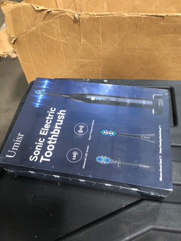 Photo 1 of Electric Toothbrush for Adults - 90 Day Battery Life, Rechargeable Sonic Toothbrushes with Pressure Sensor, Smart Screen Travel Electric Toothbrush with Case, 5 Cleaning Modes & 3 Intensities Settings
