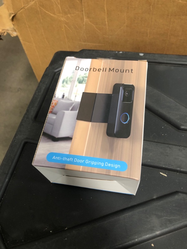 Photo 1 of **MOUNT ONLY NO CAMERA** Blink Doorbell Mount, Anti-Theft Blink Video Doorbell Door Mount Bracket No Drilling, Not Block Doorbell Motion Sensor, Easy to Install, Fit for Blink Doorbell Camera (Black)