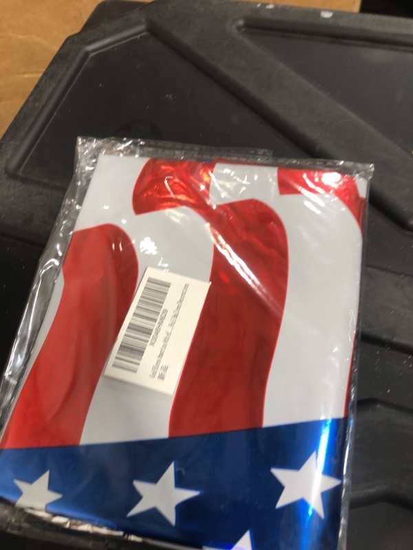 Photo 1 of 4th of July God Bless America Foil Memorial Day Balloons Banner Decorations With 16Inch Red White and Blue Foil Letter Balloons,Star,American Flag Balloon for Independence Day Decoration