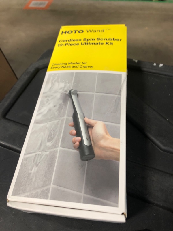 Photo 1 of HOTO Wand™ Electric Spin Scrubber, Rechargeable Grout Cleaning Brush, IPX7 Full Body Waterproof Bathroom Scrubber, Power Scrubber with 12 Replaceable Brush Heads for Tiles, Grout, Corners, Crevices
