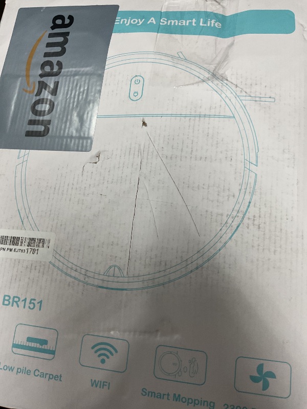 Photo 1 of *MISSING A SEAL* Robot Vacuum and Mop, 2 in 1 Robotic Vacuum Cleaner with Schedule, App/Voice, Slim Mopping Vacuum Robot with Watertank and Dustbin, Self-Charging, Easy of Use, Ideal for Hard Floor, Pet Hair, Carpet