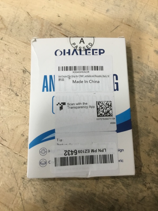Photo 1 of Anti Snore Chin Strap for CPAP Users, Snore Stopper with Adjustable Velcro, Chin Strap for Sleeping Comfortable Stop Snoring Solution, Anti Snoring Devices Breathable and Reusable