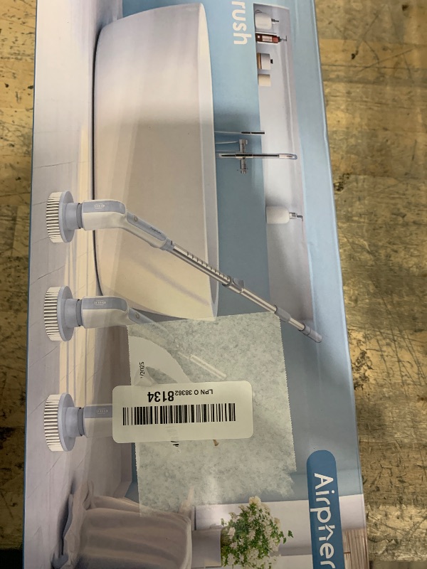 Photo 1 of Airpher Electric Spin Scrubber, 2024 Upgraded IPX8 Cordless Cleaning Brush with 9 Replaceable Brush Heads, Detachable as Short Handle, Shower Cleaning Scrubber for Bathroom Tub (Gray)