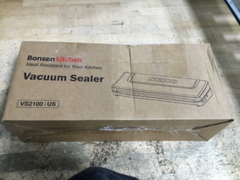 Photo 1 of [Updated 2025] Bonsenkitchen Vacuum Sealer Machine + 40 Vacuum Bags, Fast-Compact/Multi-Functional Food Vacuum Sealer with External Vacuum System, Silver