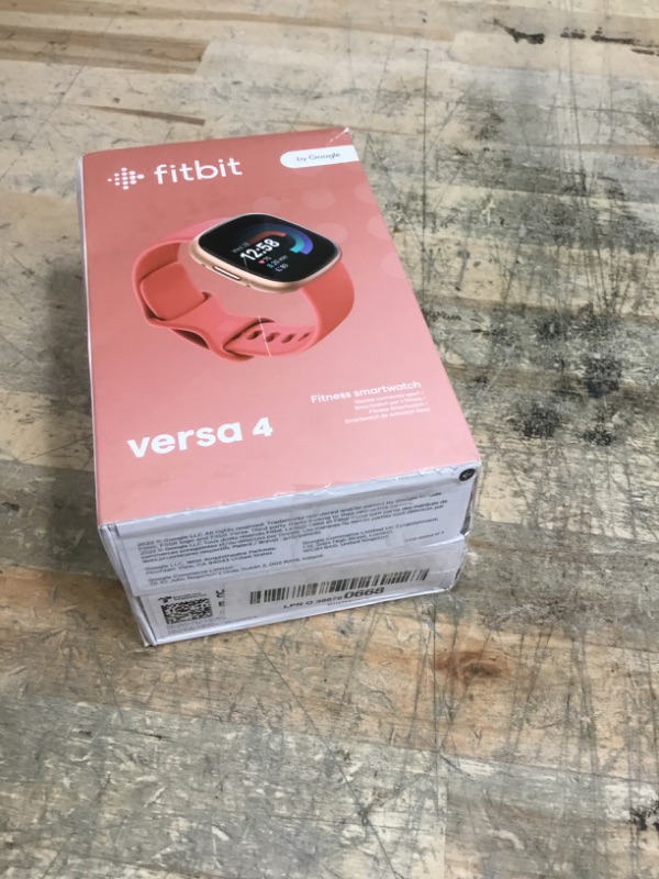 Photo 1 of ***BATTERY PROBLEMS***Fitbit Versa 4 Fitness Smartwatch with Daily Readiness, GPS, 24/7 Heart Rate, 40+ Exercise Modes, Sleep Tracking and more, Pink Sand/Copper Rose, One Size (S & L Bands Included)