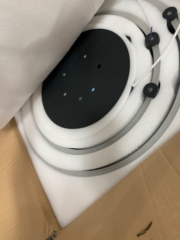 Photo 1 of Modern LED Ceiling Light Black 110W Ultra Bright Dimmable Acrylic Fixture With Remote 3 Rings Flush Mount Lamp 3000K-6000K Chandelier for Kitchen Bedroom Living Room