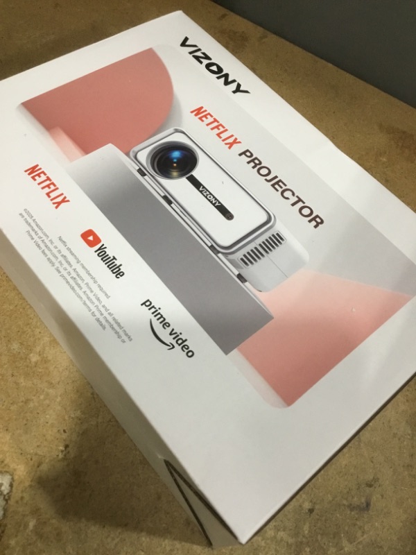 Photo 1 of [Netflix Officially/Dolby Audio] Smart Projector with WiFi and Bluetooth, VIZONY Native 1080P Projector with Apps Built in Netflix, Youtube, Hulu, Disney+, Portable Mini Projector for Indoor/Outdoor