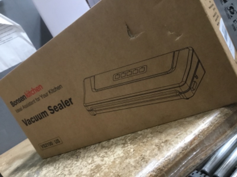 Photo 1 of [Updated 2025] Bonsenkitchen Vacuum Sealer Machine + 40 Vacuum Bags, Fast-Compact/Multi-Functional Food Vacuum Sealer with External Vacuum System, Silver
