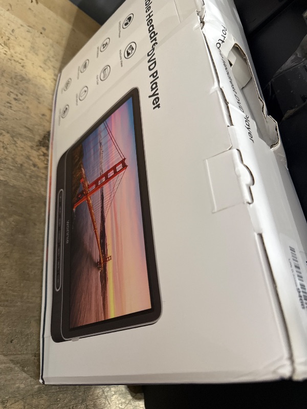 Photo 1 of *****************MISSING CAR CHARGER****************
Car DVD Player, WONNIE 12" Portable DVD Player with Headrest Mount, Support 1080P/MP4 Video, HDMI Input/Output, AV Out, AC Adapter, Car Charger, USB Card Reader, Last Memory, All Regions
