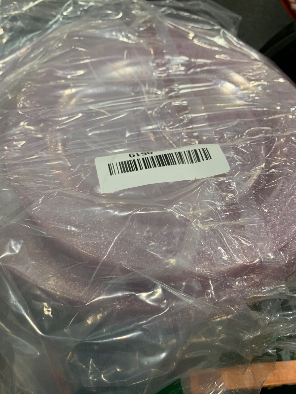Photo 1 of (PARTIAL SET) (BAGGED) WDF 120pcs Pink Plastic Plates Disposable - Clear Pink Glitter Plates for Valentine's Day/Wedding including 60PCS Dinner Plates 10.25inch and 60PCS Salad Plates 7.5inch for Wedding/Party