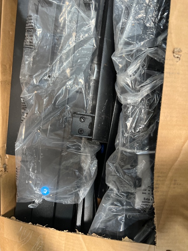 Photo 1 of ***MAJOR DAMAGE - INCOMPLETE - SEE PICTURES***
Amazon Basics Sturdy Heavy-Duty Non-Slip Platform Bed Frame Full Size Storage, Steel Slat Support, Noise Free, Easy Assembly, 18 Inch Black