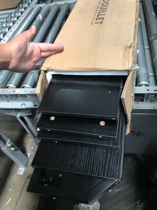 Photo 1 of Nidouillet Gaming Floating Shelves, Large LED Wall Mounted Display Shelf, Adjustable Hanging Pipe Shelf Bookshelf with Lights 6 Hooks for Game Living Room Bedroom Coffee Bar Kitchen Decor Black