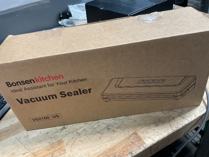 Photo 1 of [Updated 2025] Bonsenkitchen Vacuum Sealer Machine + 40 Vacuum Bags, Fast-Compact/Multi-Functional Food Vacuum Sealer with External Vacuum System, Silver